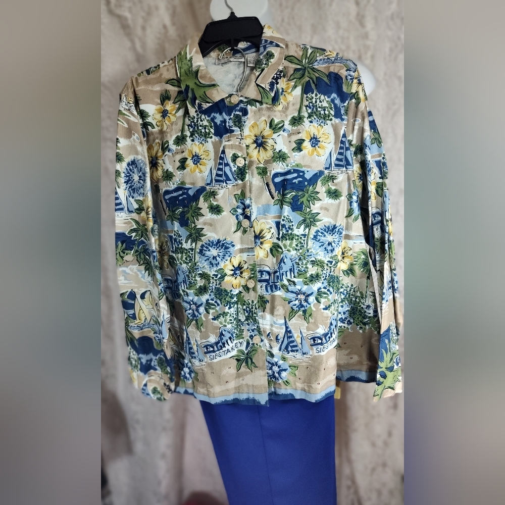 Allyson Whitmore Weekend Floral Jacket 100% Cotton. NWOT